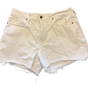 White Boyfriend Denim Shorts